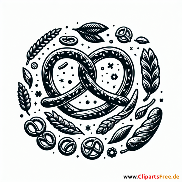 Brezel Clipart - Bilder zum Thema Backwaren