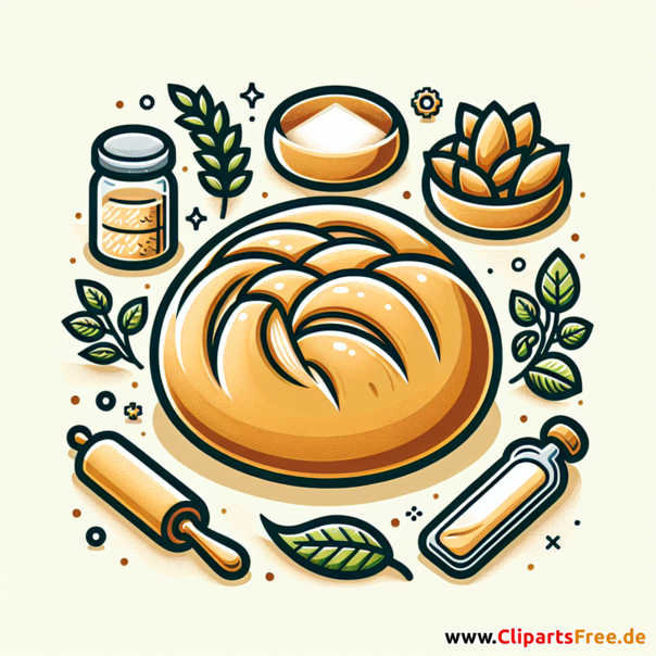 Brötchen Clip Art - Bilder zum Thema Backwaren