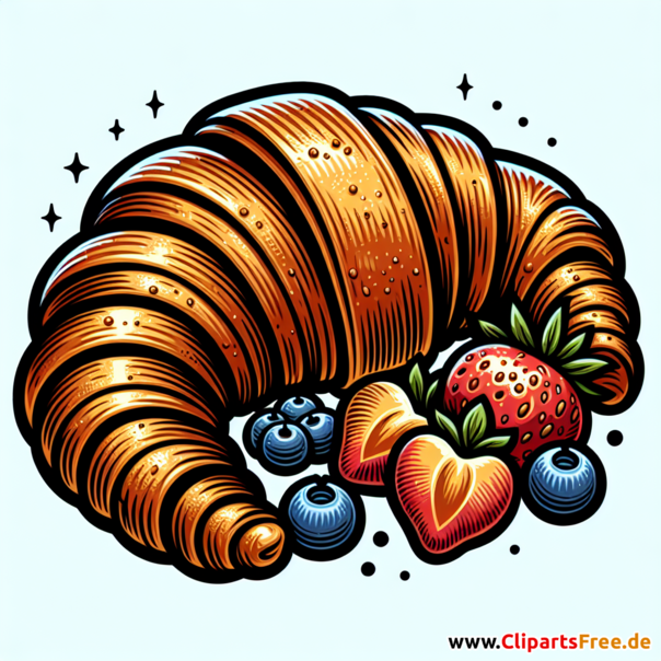 Croissant Clipart - Bilder zum Thema Backwaren