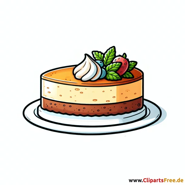 Käsekuchen Clipart - Bilder zum Thema Backwaren