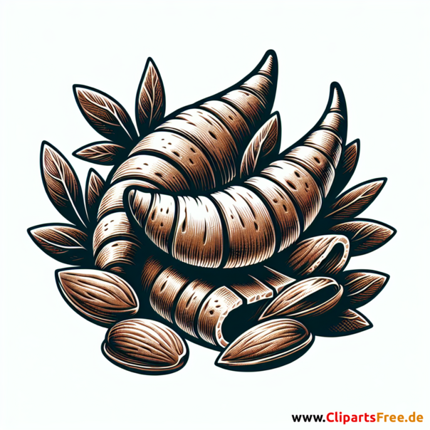Mandelhörnchen Clipart - Bilder zum Thema Backwaren