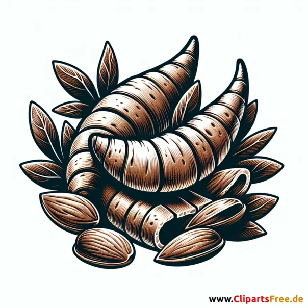 Mandelhörnchen Clipart - Bilder zum Thema Backwaren