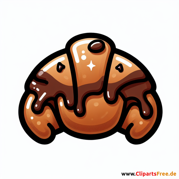 Schokocroissant Clipart - Bilder zum Thema Backwaren