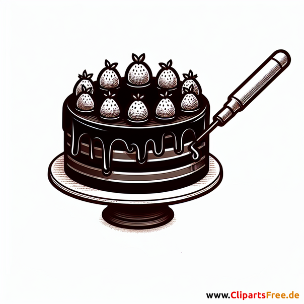 Schwarzwälder Kirschtorte Clipart - Bilder zum Thema Backwaren