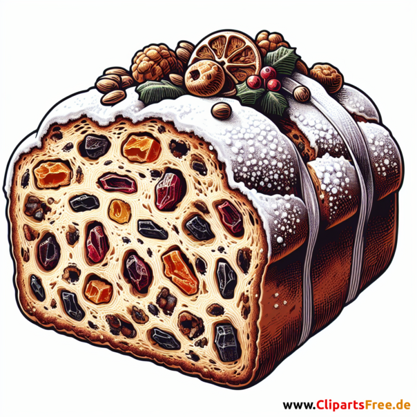 Stollen Clipart - Bilder zum Thema Backwaren