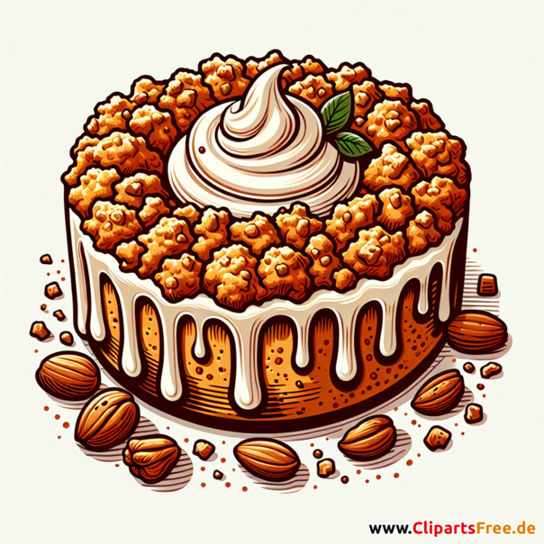 Streuselkuchen Clipart - Bilder zum Thema Backwaren