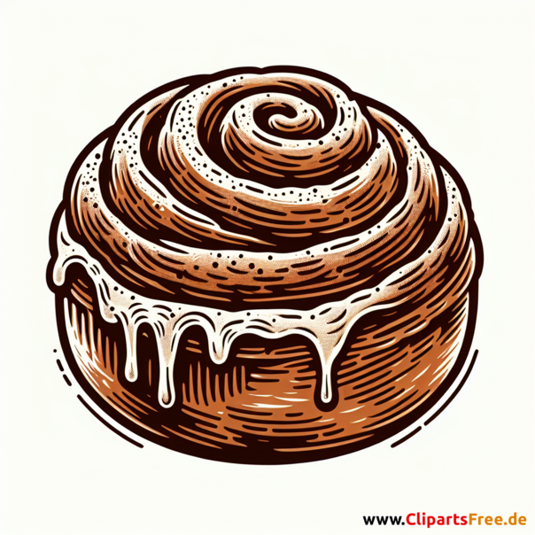 Zimtrolle Clipart - Bilder zum Thema Backwaren