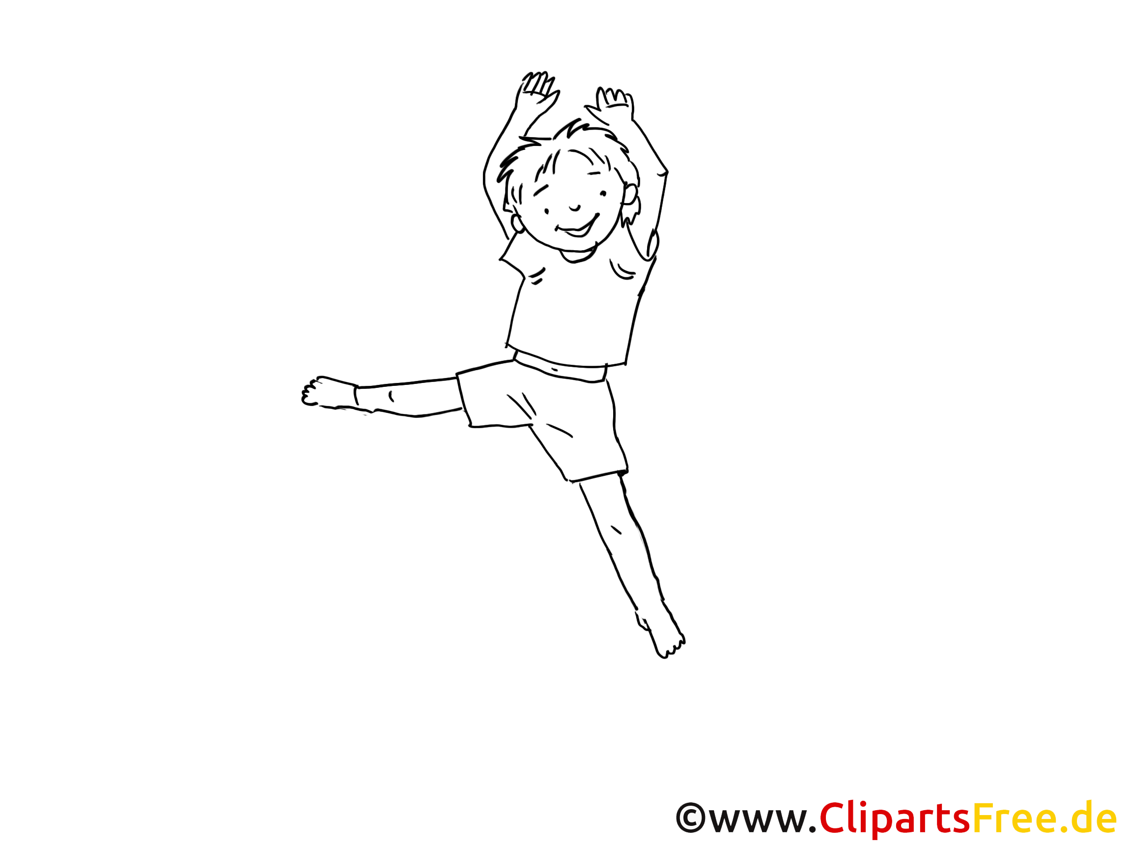 Junge Zeichnung, Clipart, Bild schwarz-weiss, Grafik ...