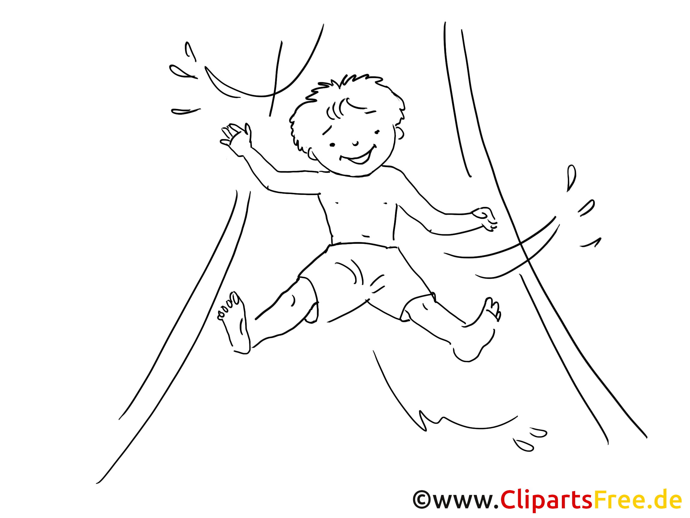 Rutschen im Freibad Zeichnung, Clipart, Bild schwarz-weiss, Grafik, Comic Rutschen im Freibad Zeichnung, Clipart, Bild schwarz-weiss, Grafik, Comic