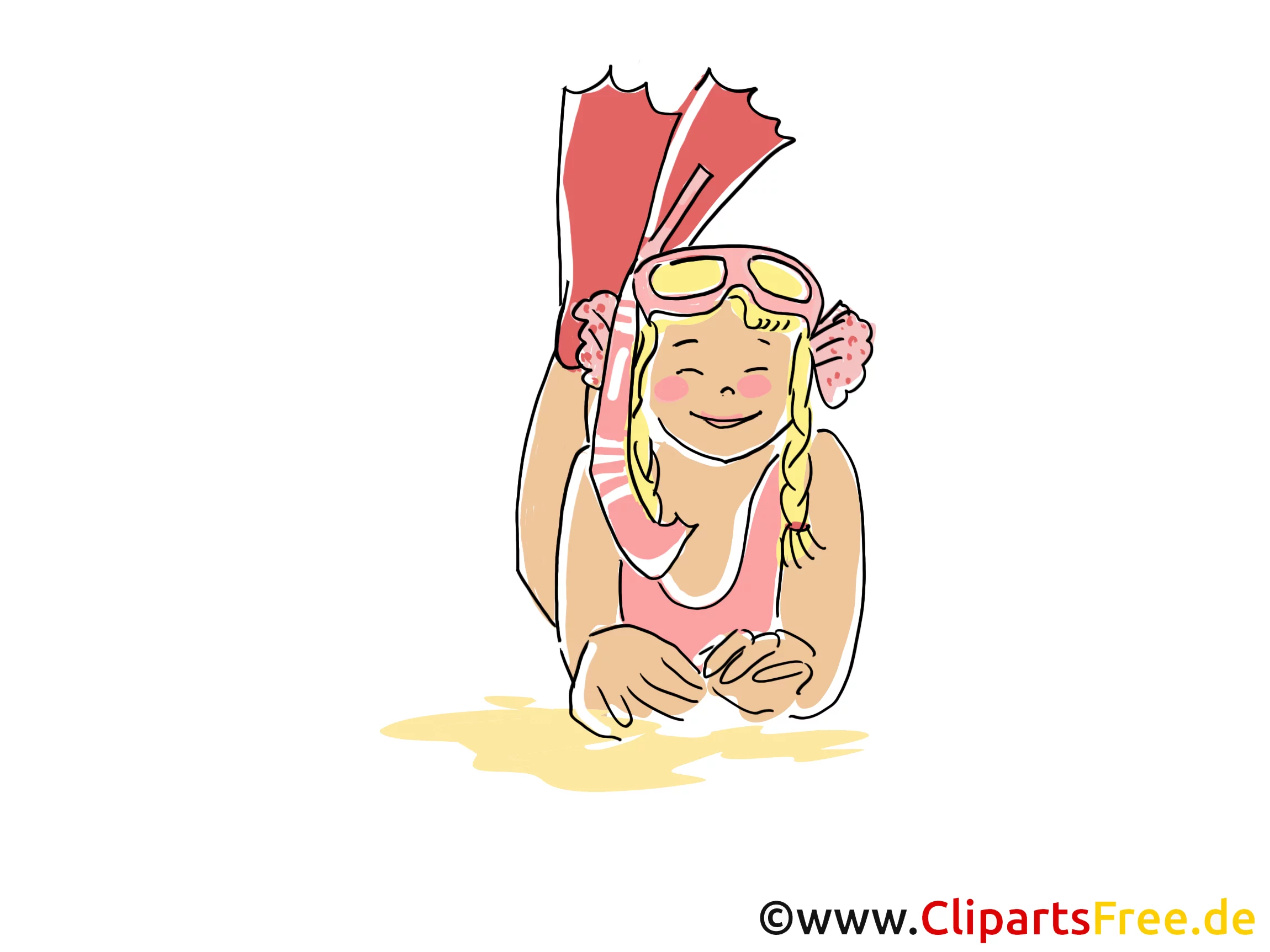 Taucher Clipart, Sport und Freizeit Bild, Cartoon, Comic, Grafik