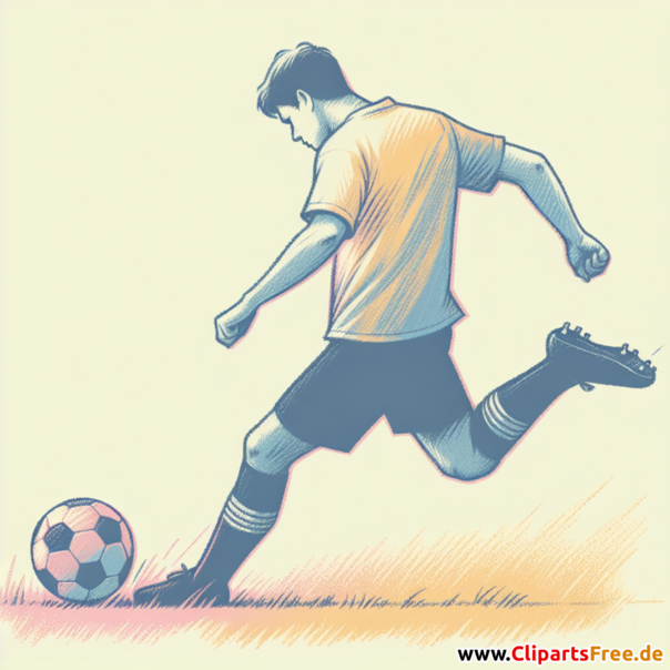 Freistoß im Fußball Clipart - Bilder zum Thema Fußball