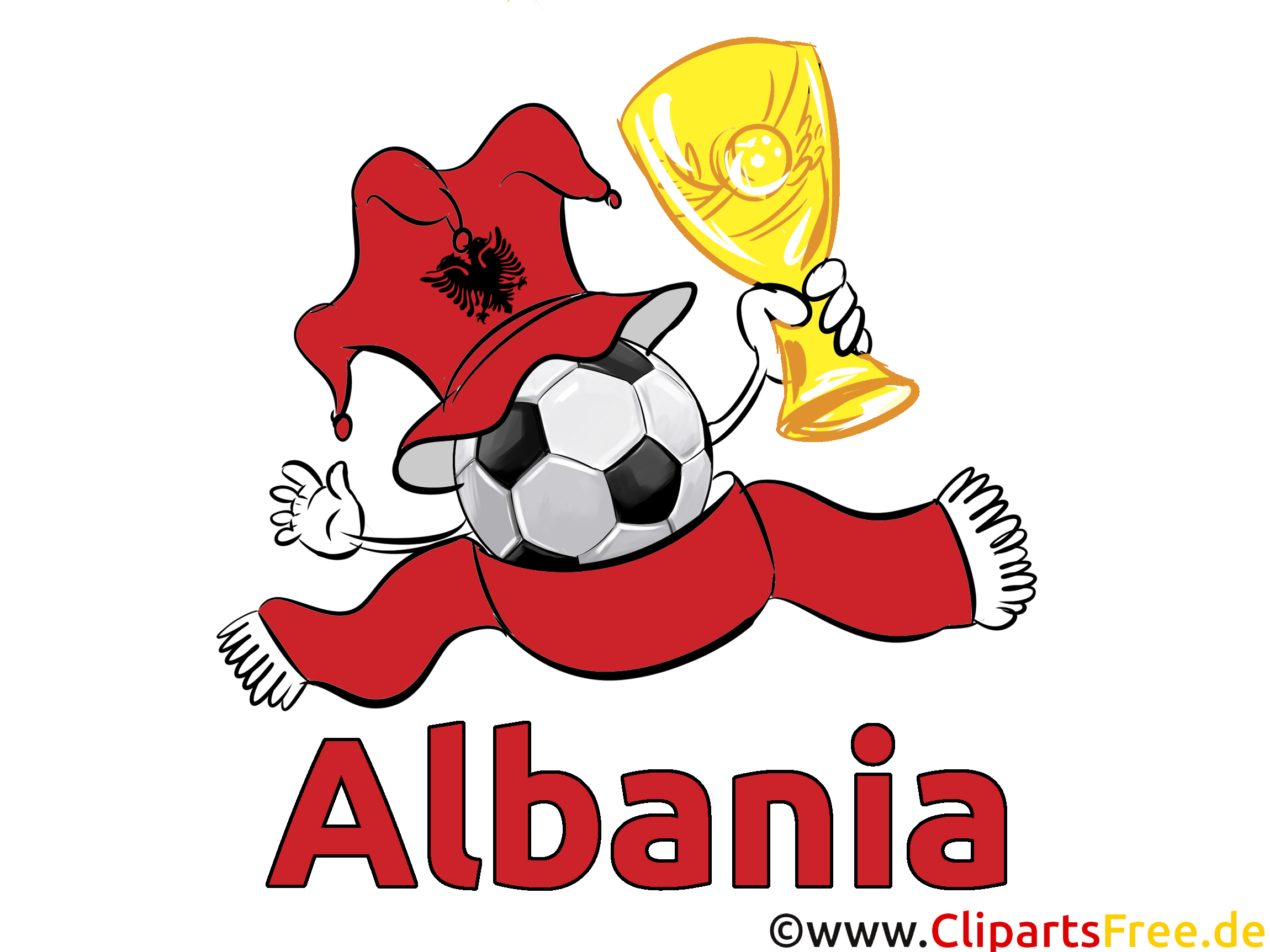 Fussball Pokal Albania EM Bild-Clipart