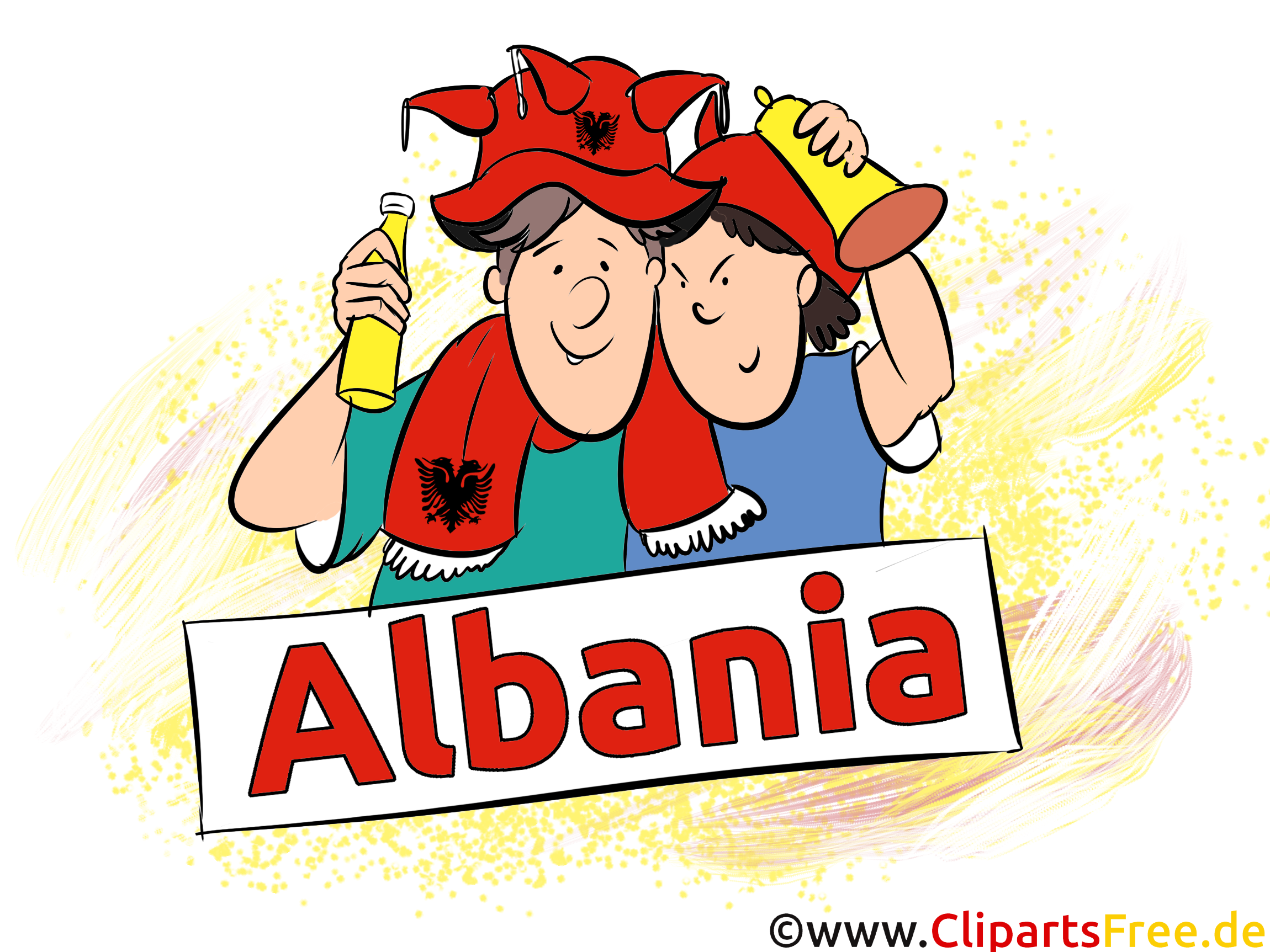 Fussball Public Viewing Clipart-Bild