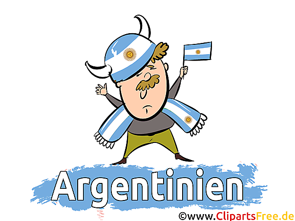 Argentinian Sport Fan - Free Cliparts
