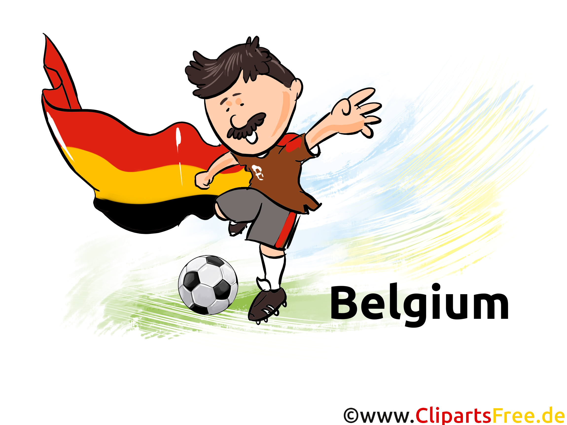 Belgien EM Fussball Illustration