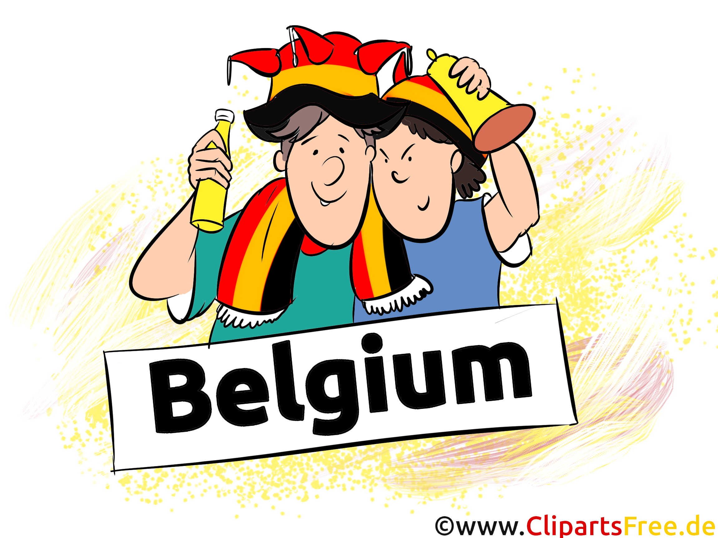 Belgien Fussball EM und WM Clipart-Illustration