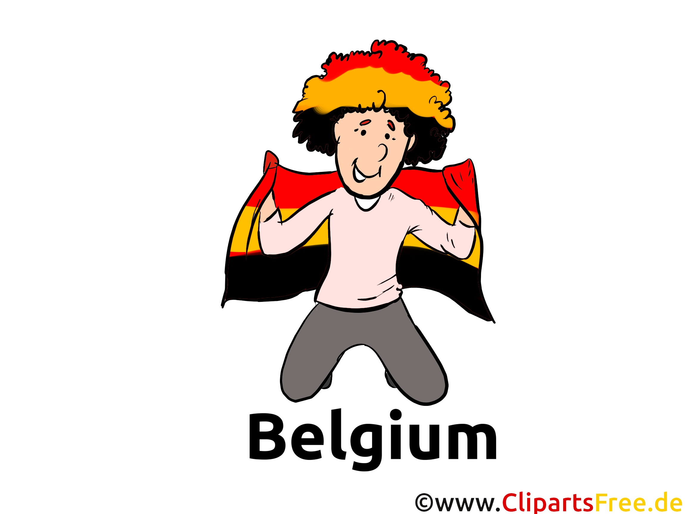 Belgischer Fussballfan Bild-Clipart