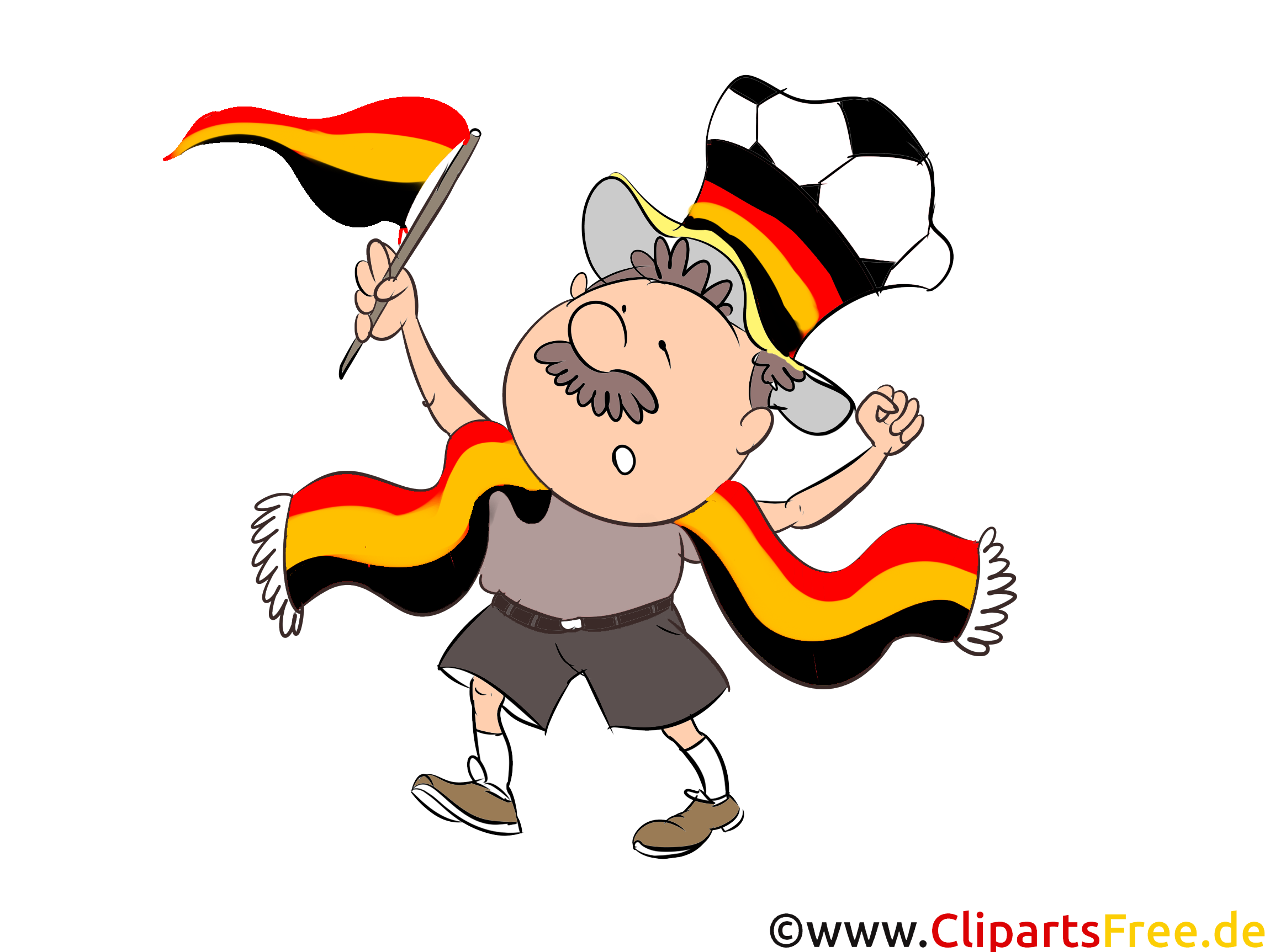 Fan Fussball EM und WM Clipart-Illustration