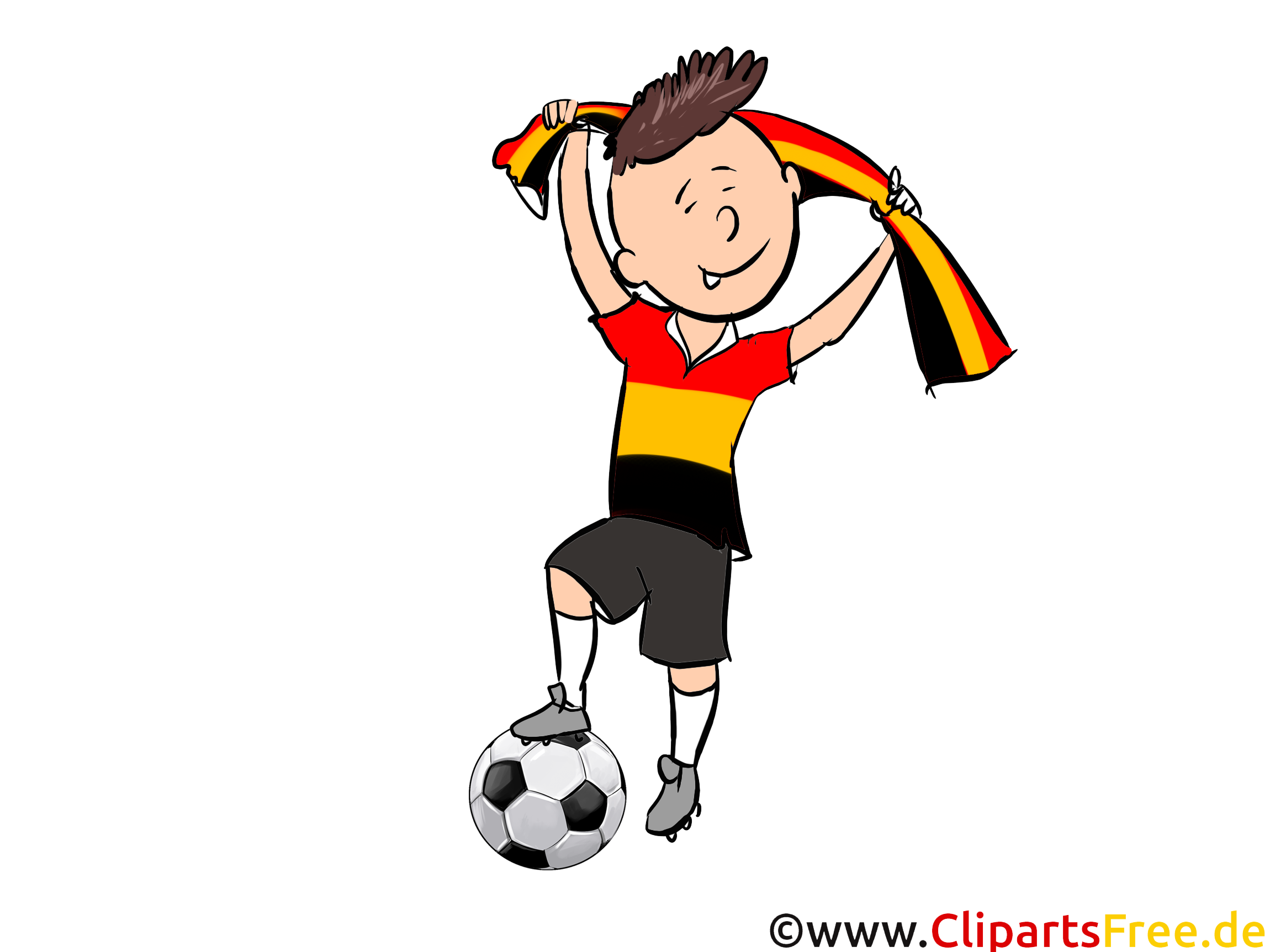 Fussball WM Clipart-Illustration
