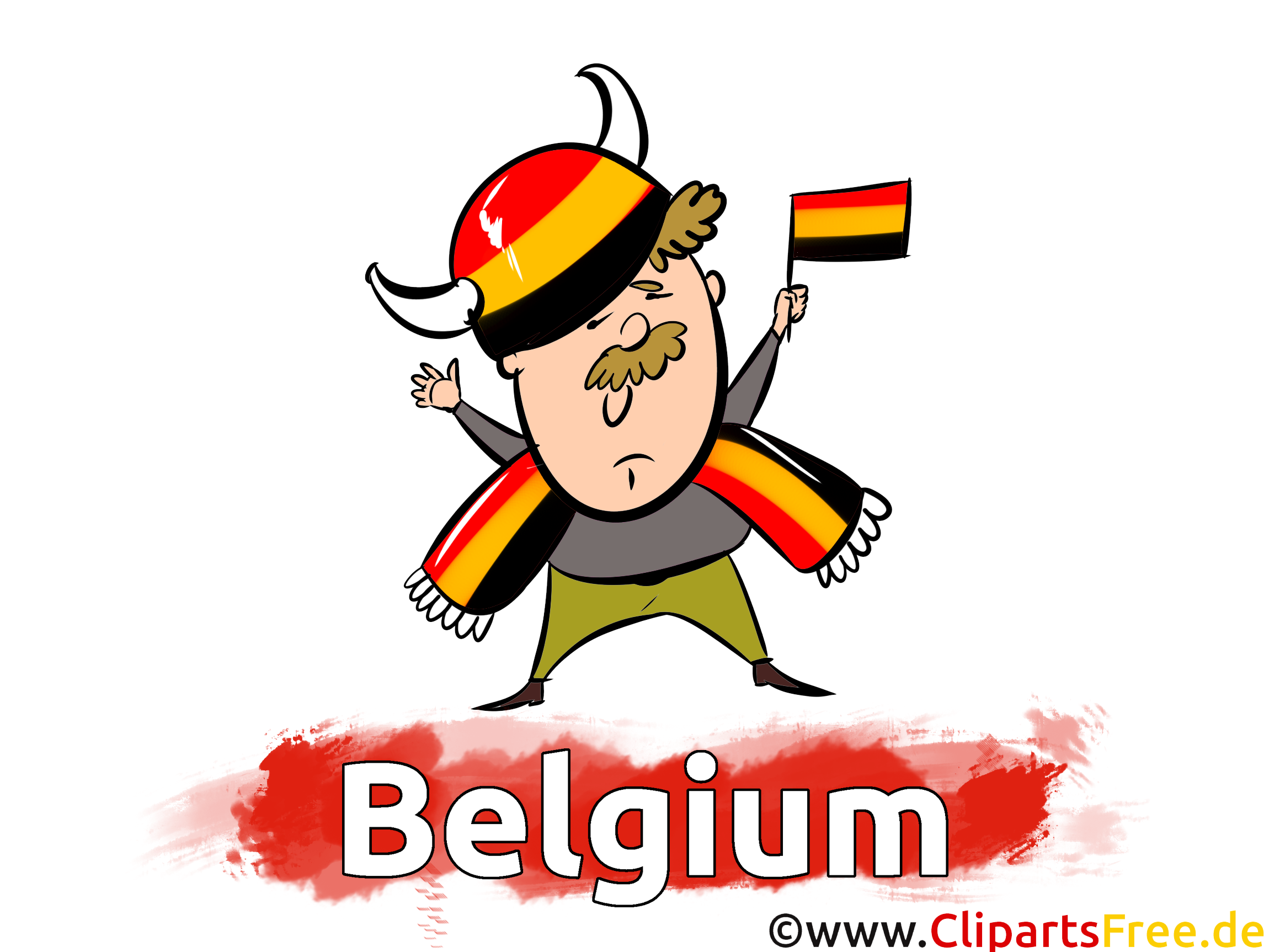 Fussballfan EM und WM Clipart-Bild
