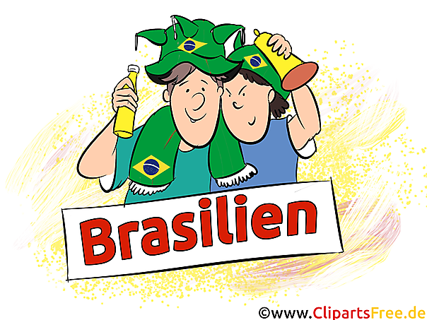 Brasilianische Fans - Sport Clip Art Bilder