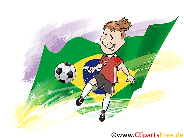 Brasilianischer Fussballspieler - Sport Clip Art Bilder