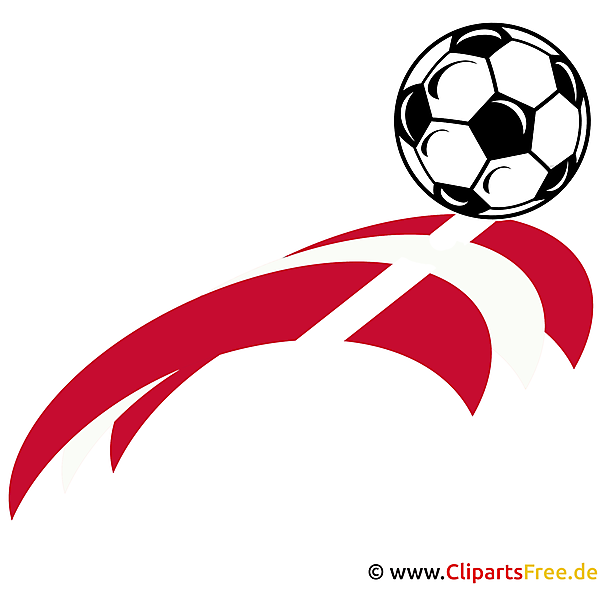 Dänemark Flagge und Ball Bild