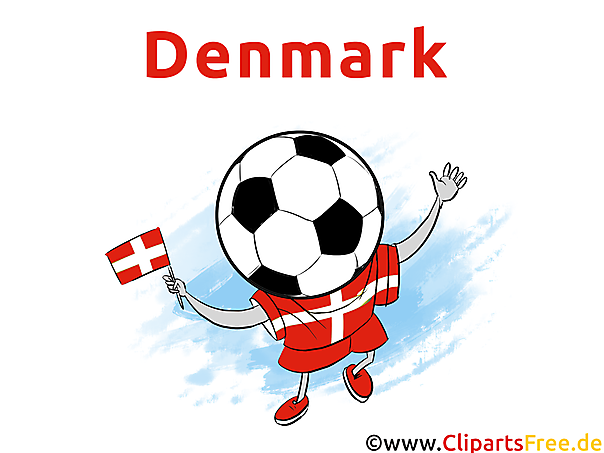 Dänemark Maskottchen mit Ballkopf Bild