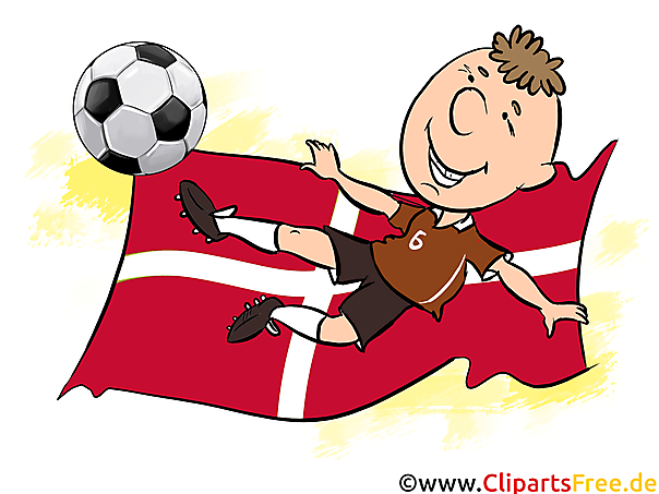 Fussballspieler Dänemark - Cliparts Fussball