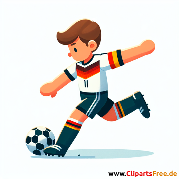 Deutscher Fussballspieler Kapitän Clipart - kostenlose Fußballbilder