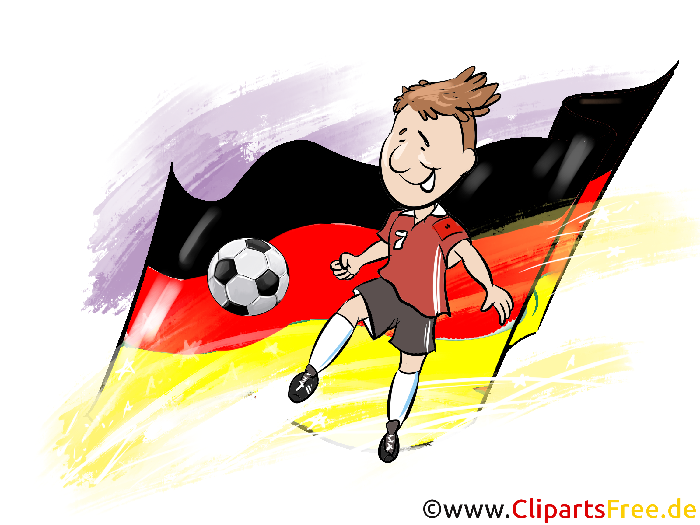 Deutschland Fussball EM WM Meisterschaft Clipart, Bild, Grafik