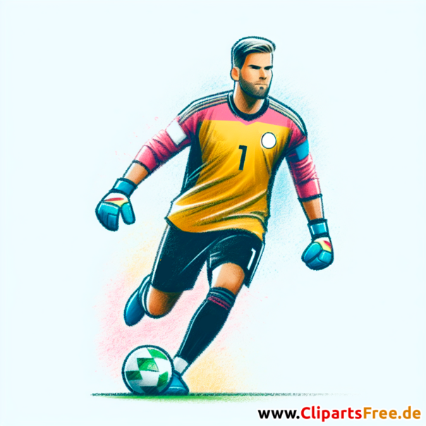 Fußballtorwart deutsche Mannschaft Clipart - Bilder zum Thema Fußball