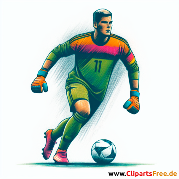 Fußballtorwart deutsche Mannschaft Clipart - Fußballbilder kostenlos
