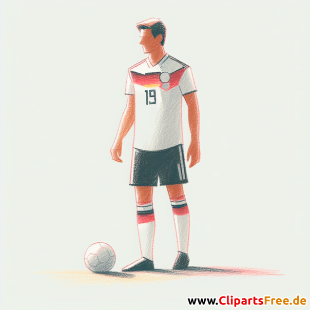 Fußballverteidiger deutsche Mannschaft Clipart - Bilder zum Thema Fußball