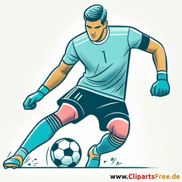 Fußballverteidiger deutsche Mannschaft Clipart - Fußballbilder kostenlos