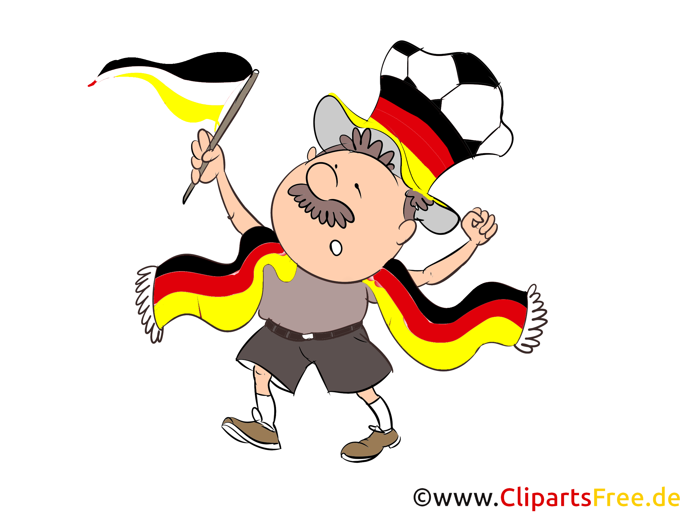 German Fan Clip Art free