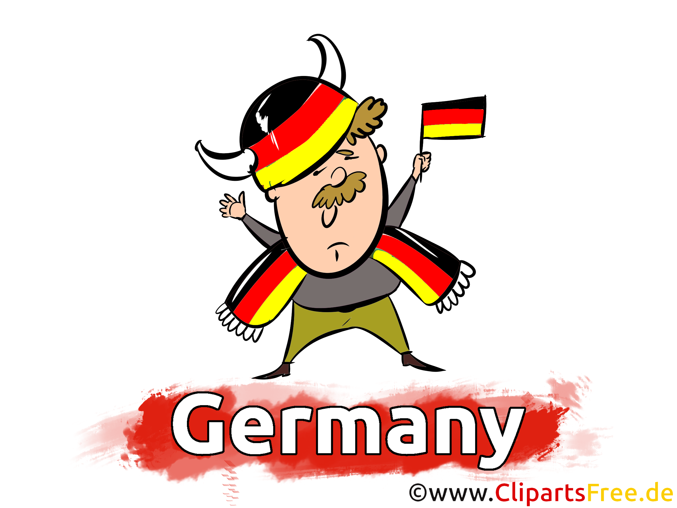 German Soccer Fan Clipart