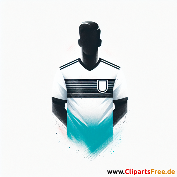 Mittelfeldspieler in Deutschland Trikot Clipart - Bilder zum Thema Fußball