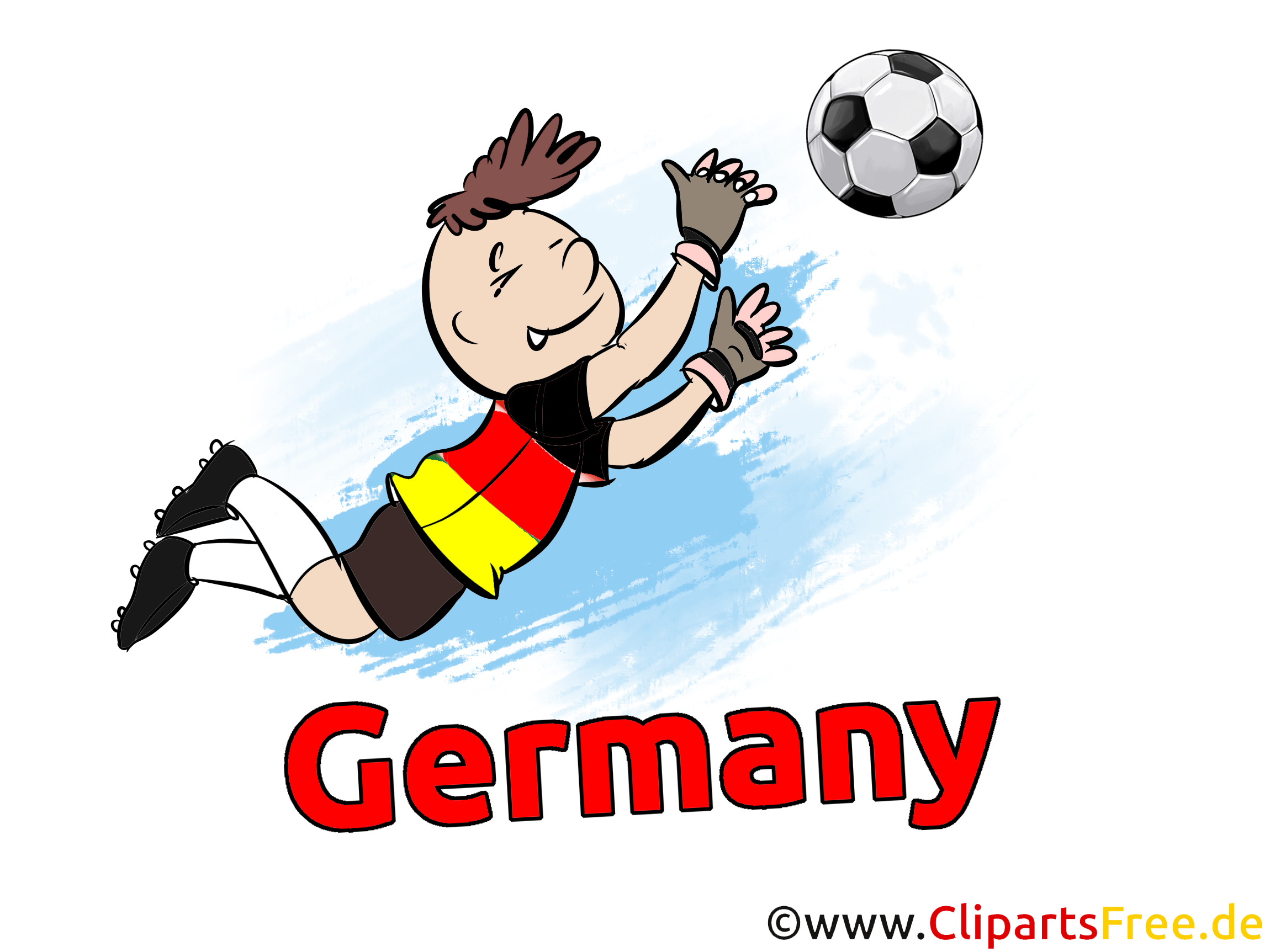 Torwart Fussball EM WM Meisterschaft Clipart, Bild, Grafik