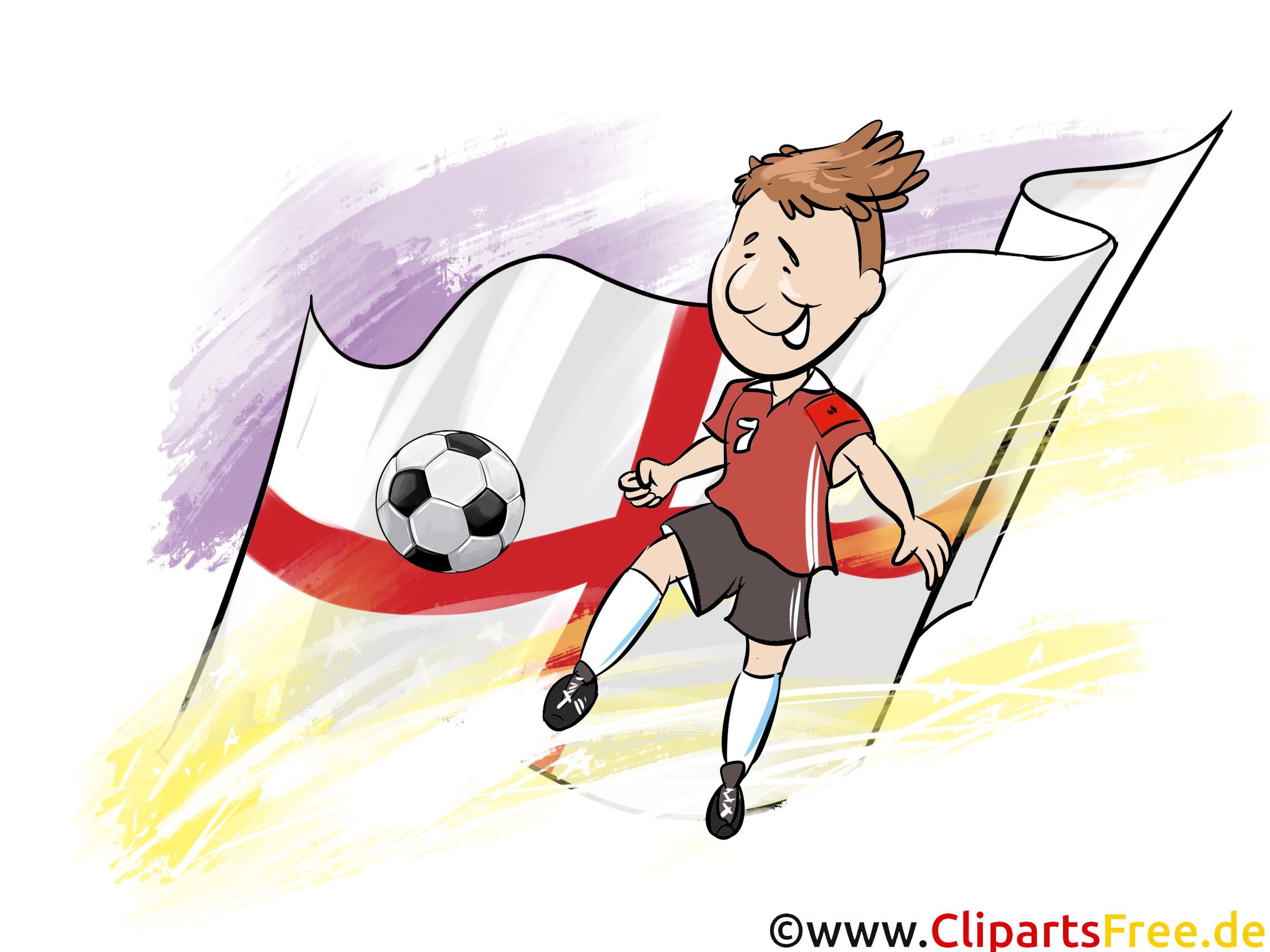 Englischer Fussballspieler Bild Clipart