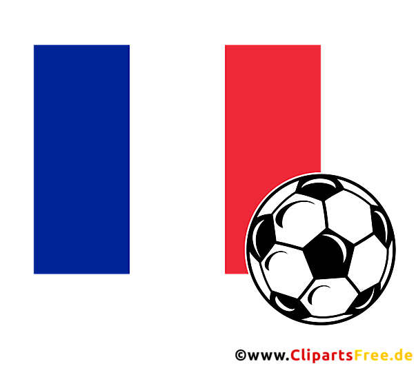 Flagge Frankreich und Ball Clipart