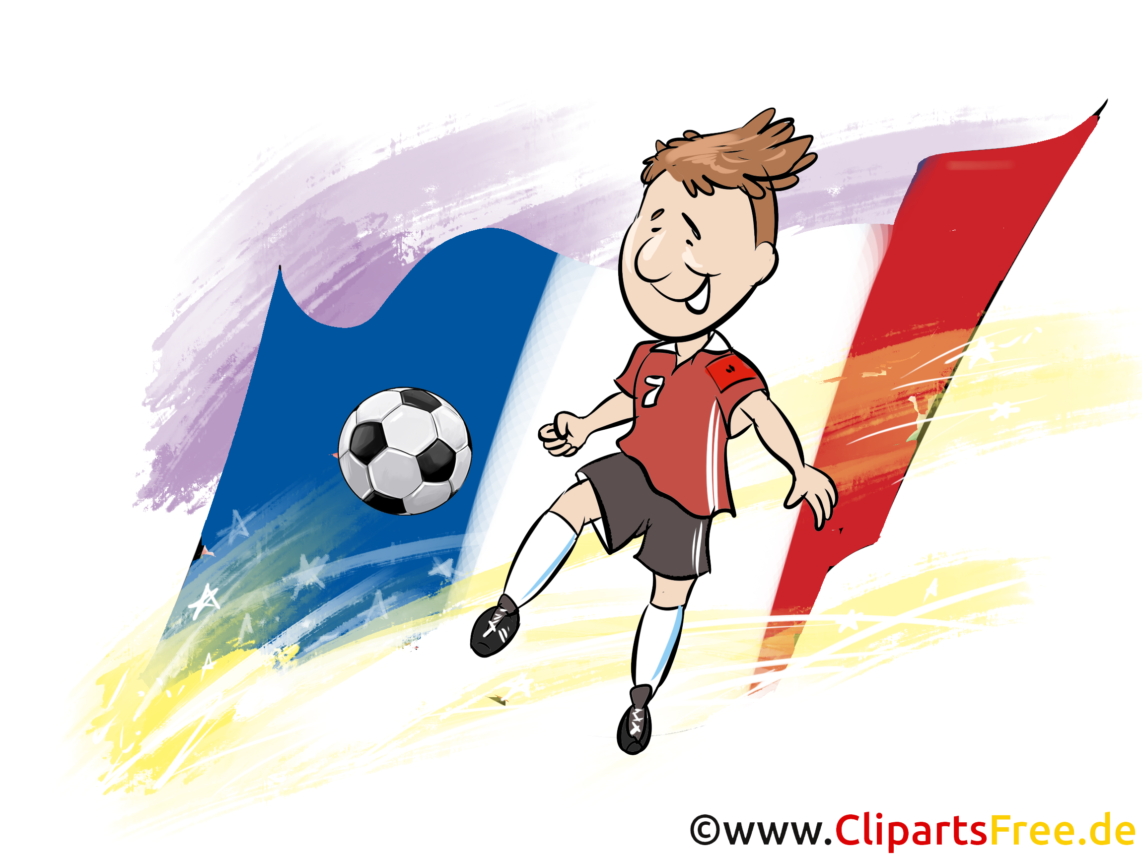 Football Player France Clipart Image free