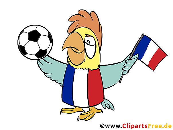 Fussball-Maskottchen Clipart Frankreich