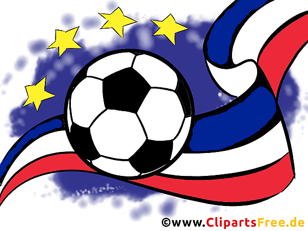 Fussball und Fussballschal Clipart