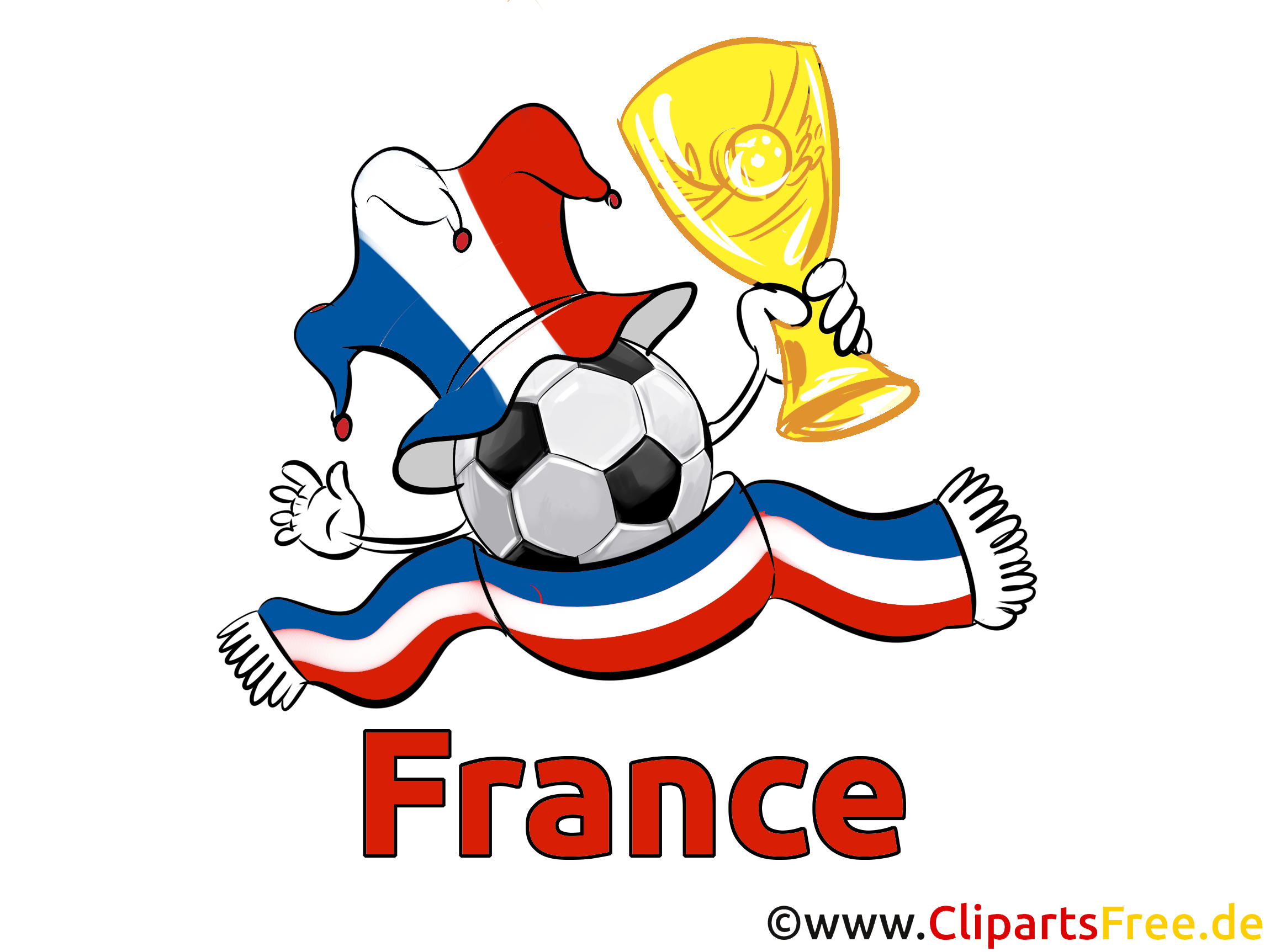 Pokal Fussball Frankreich Clipart-Grafik kostenlos