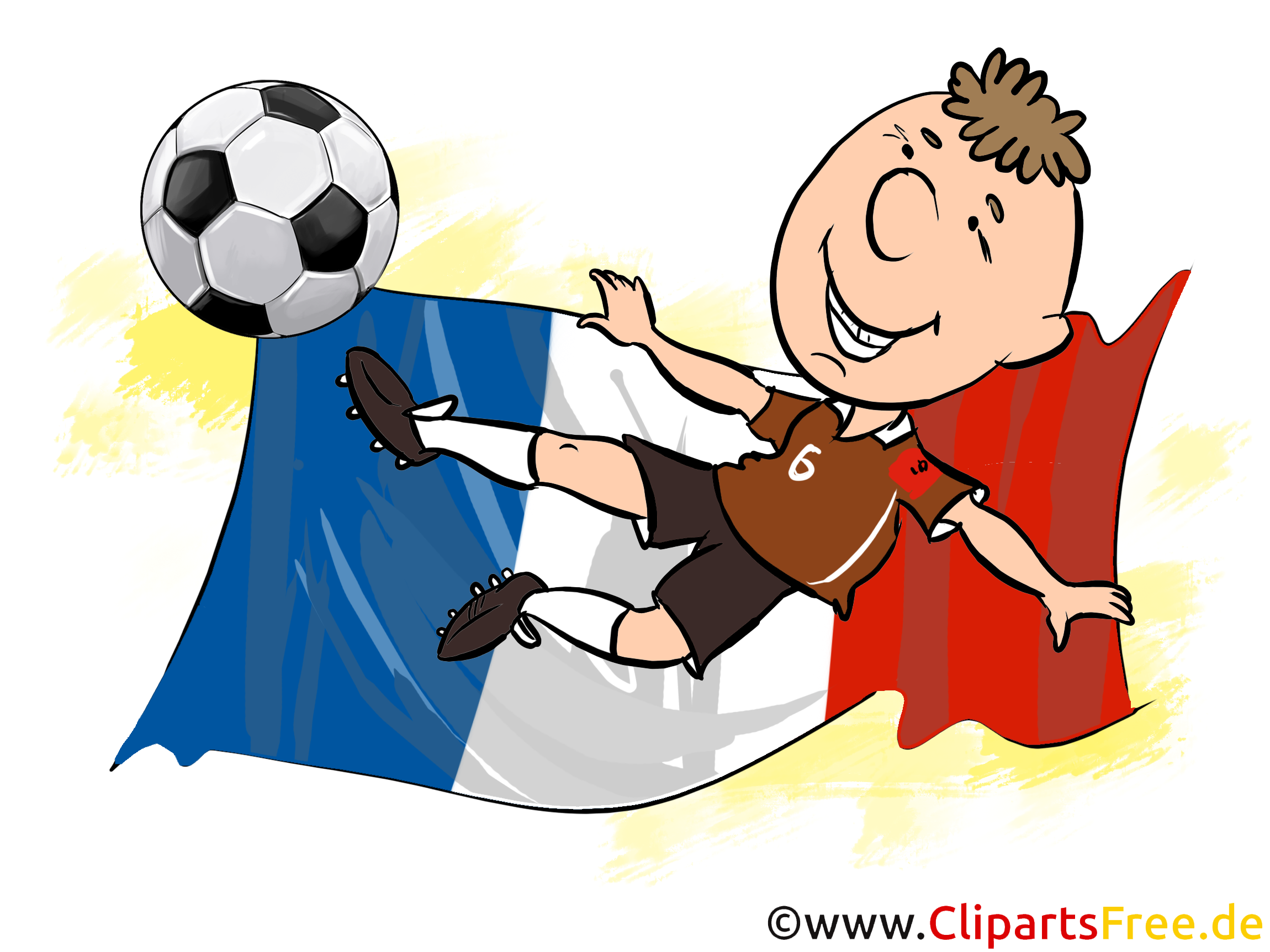 Spieler Fussball Frankreich Clipart-Bild