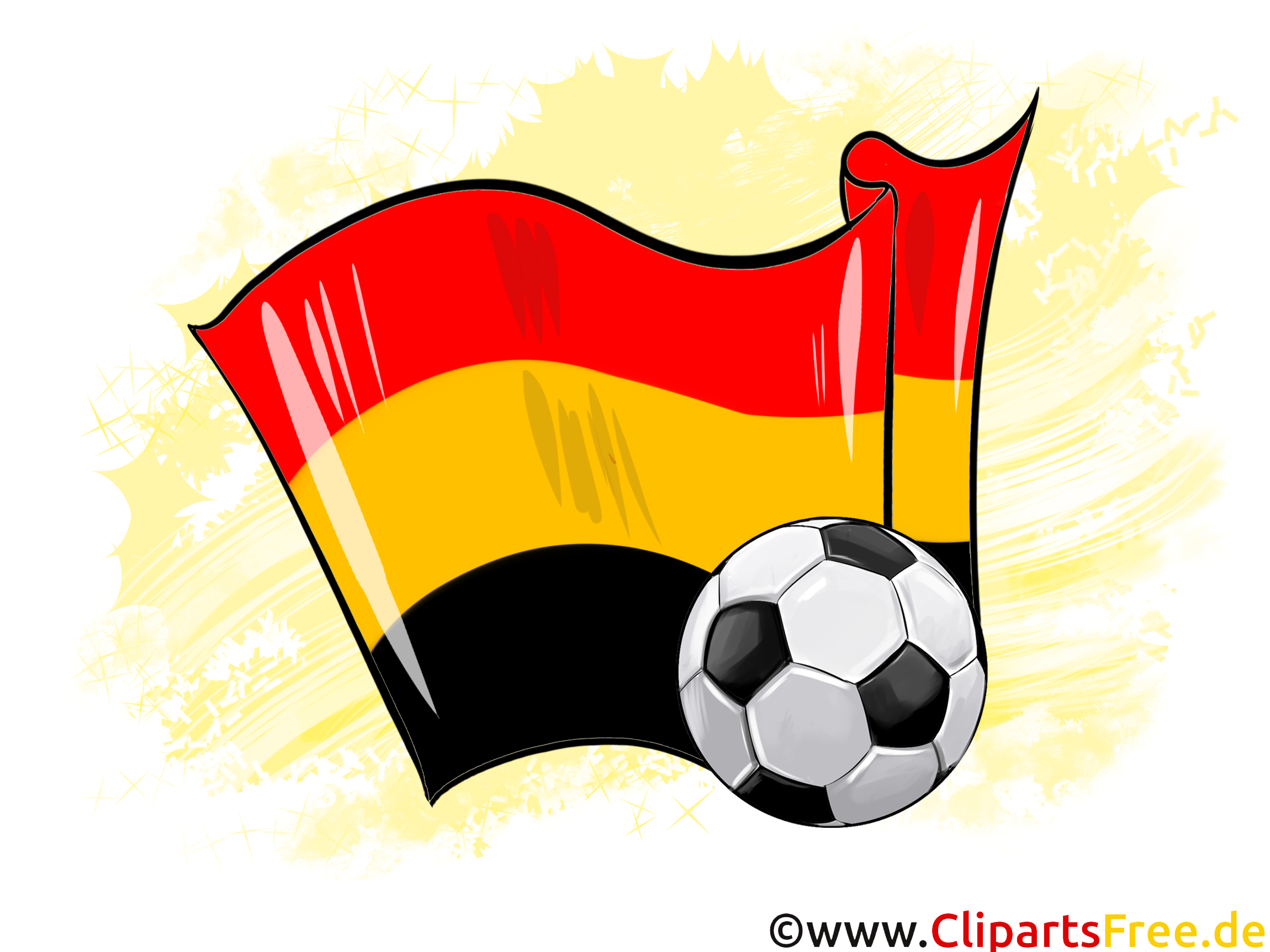 Belgien Fußball Ball mit Fahne im Hintergrund Clipart-Illustration