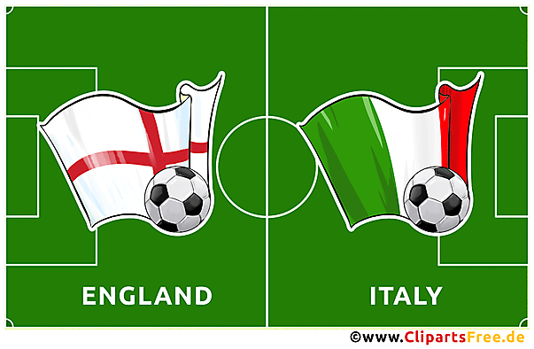 Fußballspiel England - Italien
