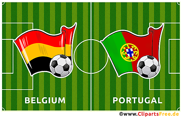 Illustration Belgien - Portugal Fußballspiel
