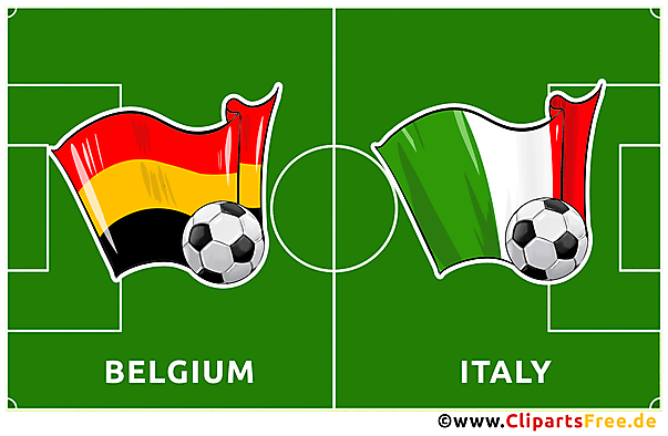 Fußballspiel Belgien - Italien